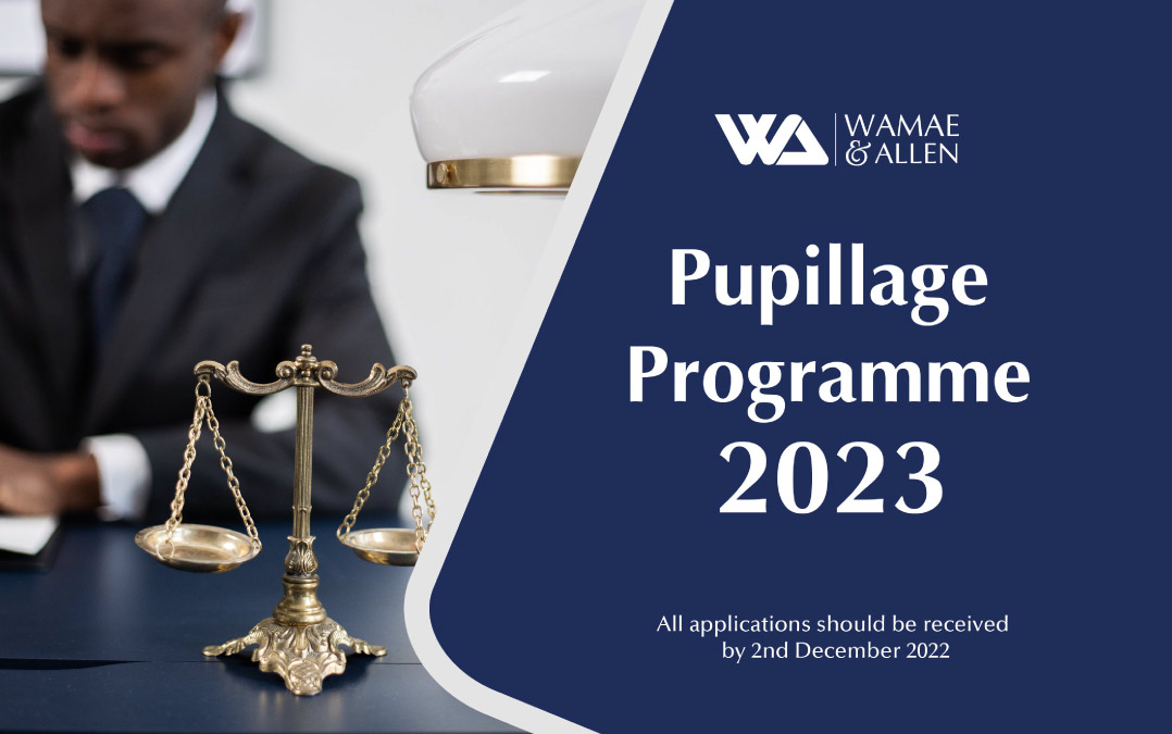 News Alert: Wamae & Allen Advocates – Pupillage Programme 2023