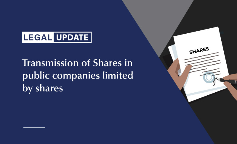 Transmission of Shares in public companies limited by shares