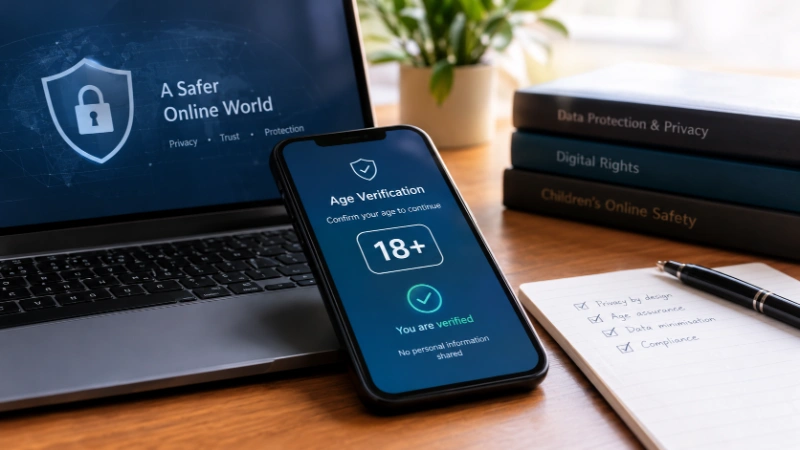 Age verification and data protection in Kenya, illustrating privacy-preserving online age checks